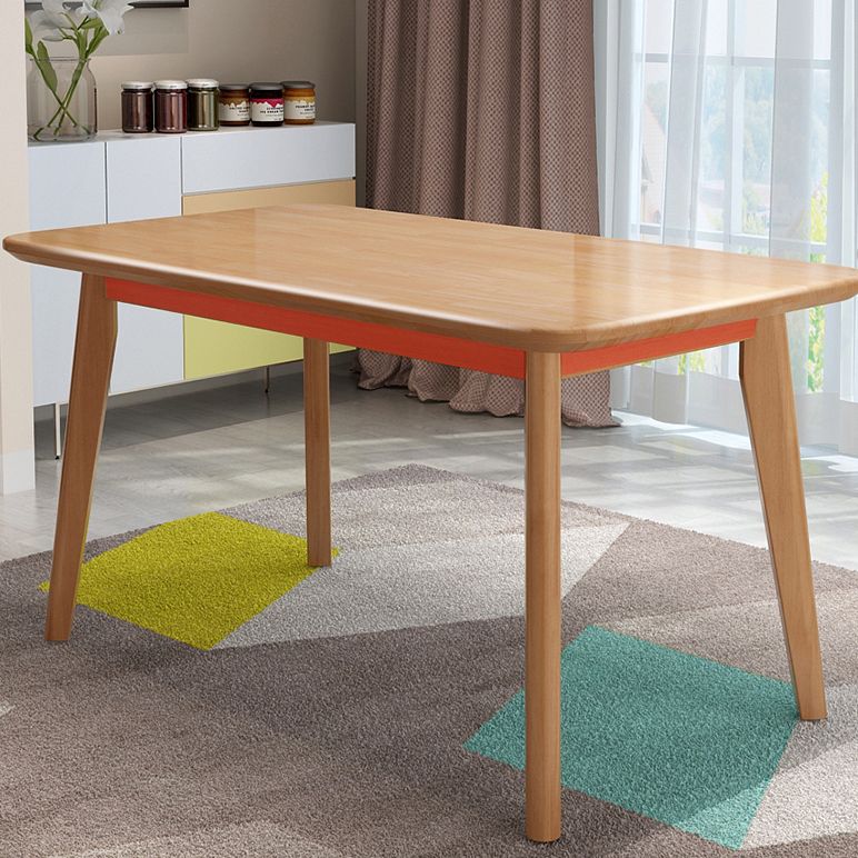 Rectangle Solid Wood Brown Tone Dining Table Simplicity 4 Legs Table for Dining Room Clearhalo ' dining_table' 'Dining Tables & Seating' 'Dining Tables' 'furn' 'furn_dining_table' 'Furniture' 'furniture_dining_table' 'Kitchen & Dining Furniture' 'kitchen&dining_furn' 'kitchen' 'kitchen_dining_table' 1200x1200_99e5b362-9450-4e21-8c77-2adf50893f06