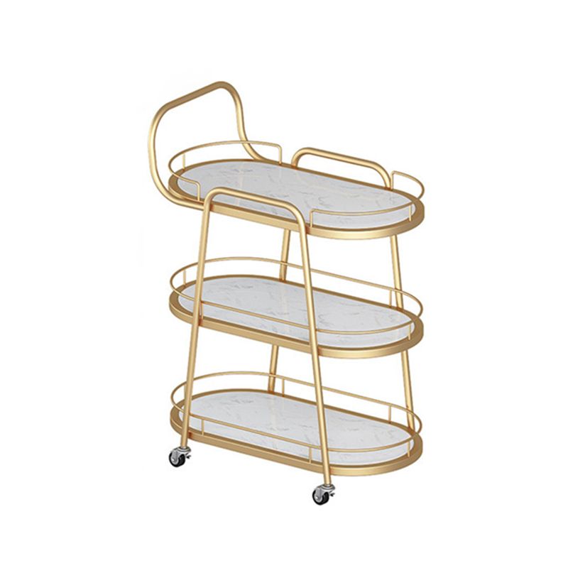 32.28" High Rolling Contemporary Prep Table Stone Prep Table