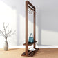 Zeitgenössische Aufbewahrungsgarderobe, freistehende Holzgarderobe für das Wohnzimmer
