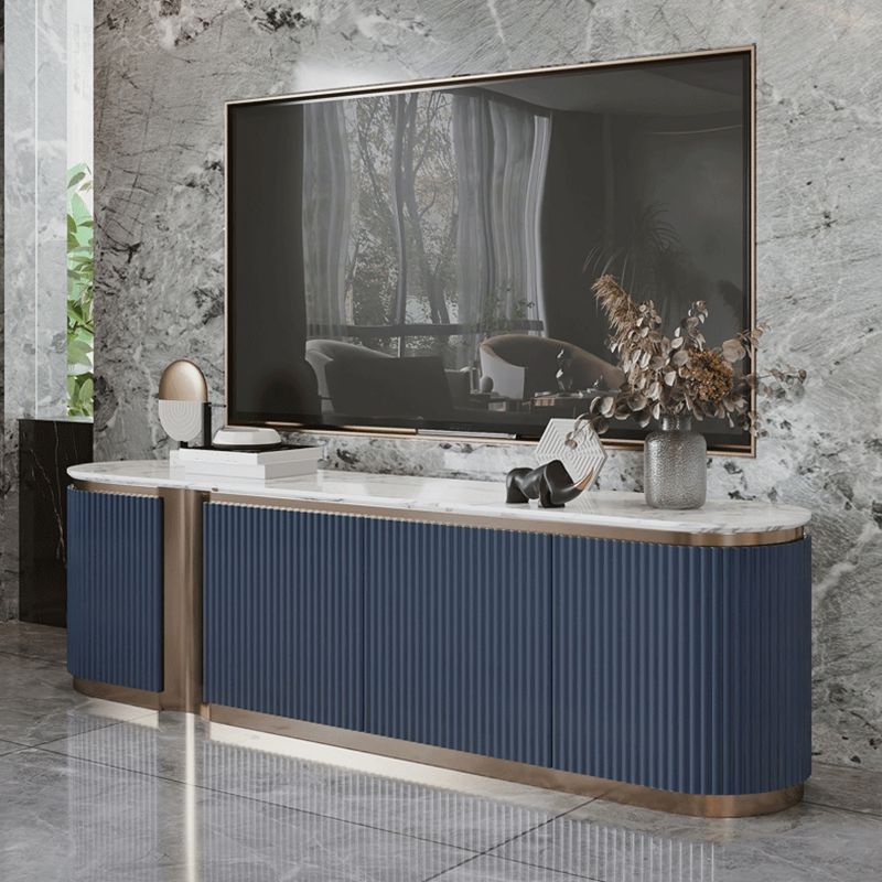 Contemporary Enclosed Storage TV Console Marble TV Stand Console with Doors Clearhalo 'furn' 'furn_tv_stands_entertainment_centers' 'Furniture' 'Living Room Furniture' 'TV Stands & Entertainment Centers' 'TV Stands & Media Storage Furniture' 'tv_stands_entertainment_centers' 1200x1200_99e65d9e-9fde-490c-b6d6-232a5cda4ca4