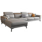 Modern 4-Seater Sectional with Adjustable Head Pillow and Pillow Top Arms