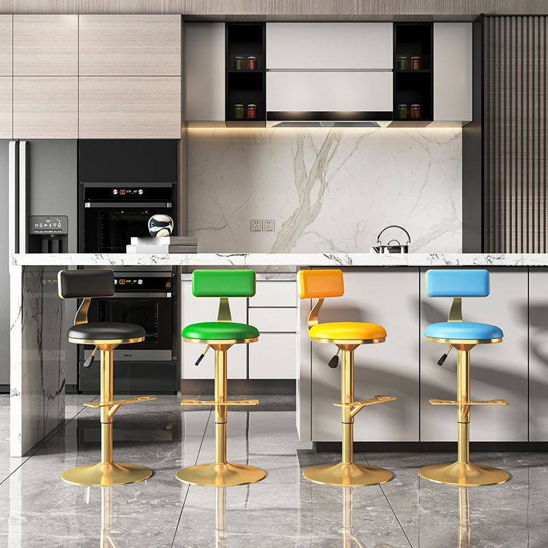 Glam Jewelry Shop Adjustable Height Stool Matte Finish Leather Barstool Clearhalo 'Bar Furniture' 'Bar Stools' 'bar_stools' 'furn' 'furn_bar_stools' 'Furniture' 'furniture_bar_stools' 'Kitchen & Dining Furniture' 1200x1200_99e930b3-f481-49a2-ad0d-2a9184a6e926