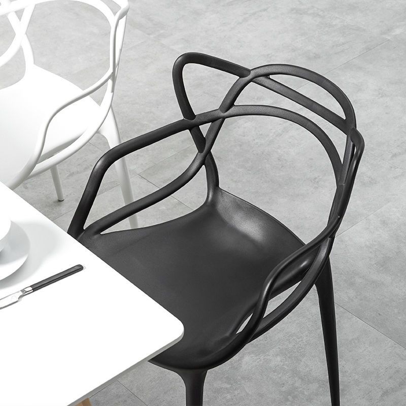 Nordic Plastic Open Back Dining Side Chair 33"H Dining Chair for Restaurant Clearhalo ' kitchen&dining_furn' 'Dining Chairs' 'Dining Tables & Seating' 'dining_chair' 'furn' 'furn_dining_chair' 'Furniture' 'furniture_dining_chair' 'Kitchen & Dining Furniture' 'kitchen' 1200x1200_99e9b9ad-568a-40b5-93ce-079ab2acbb5c