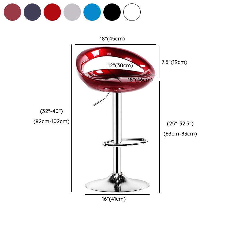 Plastic Adjustable Height Swivel Low Back Bar Stool with Footrest Clearhalo 'Bar Furniture' 'Bar Stools' 'bar_stools' 'furn' 'furn_bar_stools' 'Furniture' 'Kitchen & Dining Furniture' 1200x1200_99e9e96e-a839-4e37-b3fe-f87388b36a1a