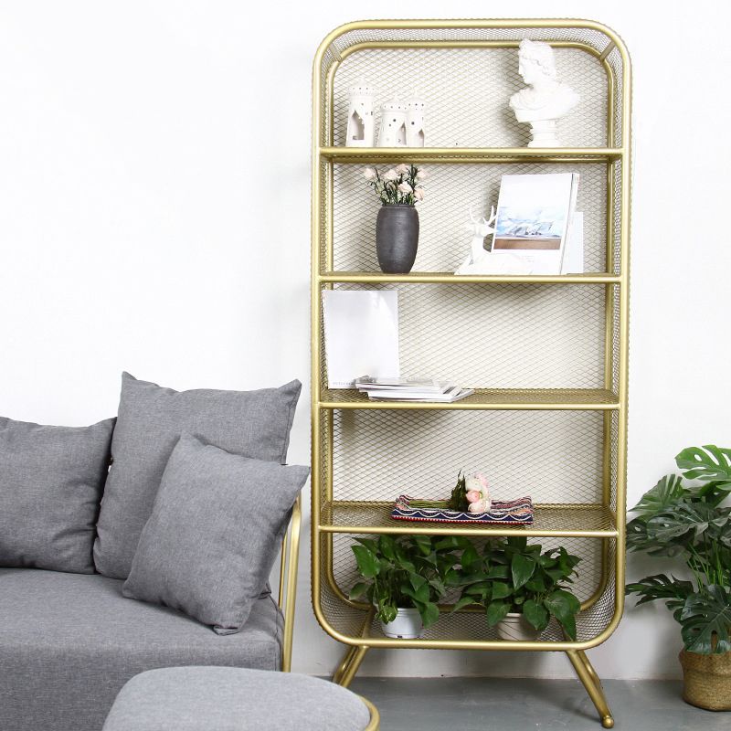 Scaffali per scaffali del libro di glam di ferro incluso la libreria chiusa per l'home office