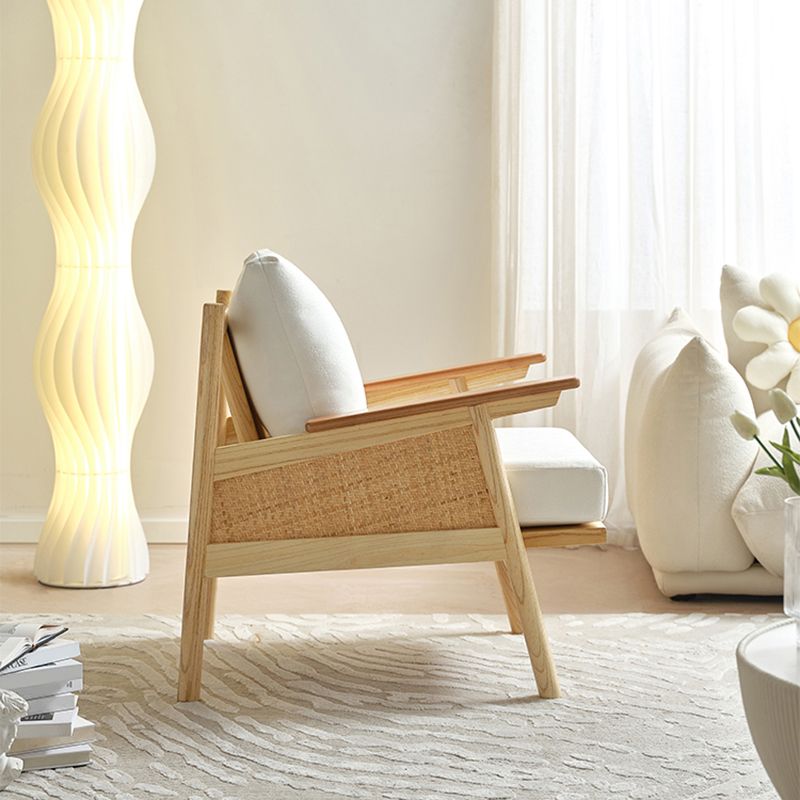 Sedia a braccio di velluto largo 29,92 "braccia in legno massiccio incluso la sedia per la camera da letto