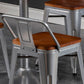 Slat Back Kitchen Dining Chairs Silver Arm Chairs with Metal Base Clearhalo 'Dining Chairs' 'Dining Tables & Seating' 'dining_chair' 'furn' 'furn_dining_chair' 'Furniture' 'Kitchen & Dining Furniture' 1200x1200_99f03dc7-1b4d-4b46-be88-e53f3183bc13
