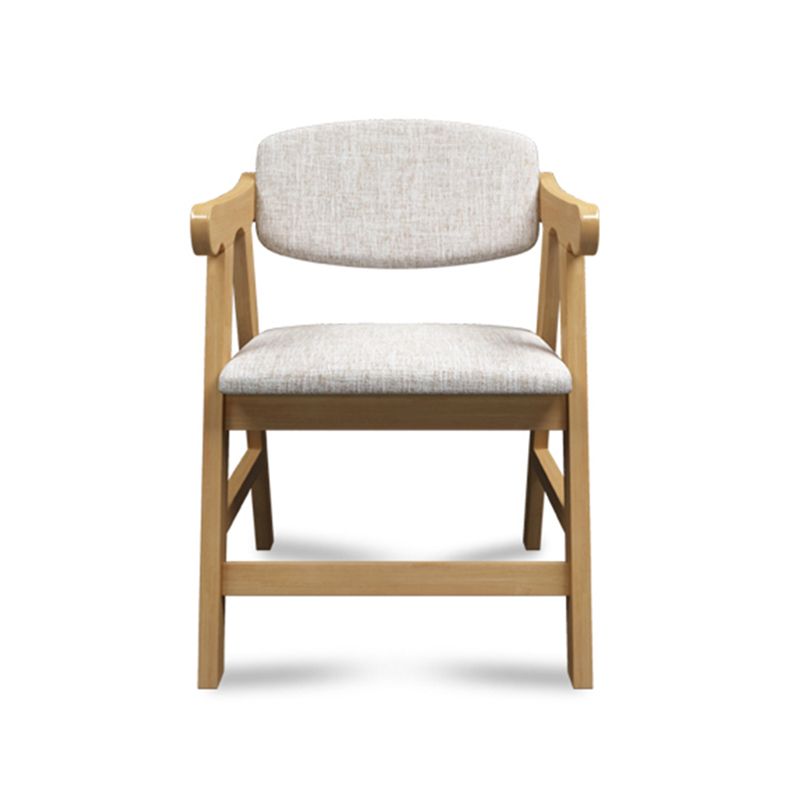 Open Back Dining Arm Chair Upholstered Single Dining Armchair with Wood Legs Clearhalo ' kitchen&dining_furn' 'Dining Chairs' 'Dining Tables & Seating' 'dining_chair' 'furn' 'furn_dining_chair' 'Furniture' 'furniture_dining_chair' 'Kitchen & Dining Furniture' 'kitchen' 1200x1200_99f0b212-a296-4dca-ab4f-eb4f9aa5e7b3