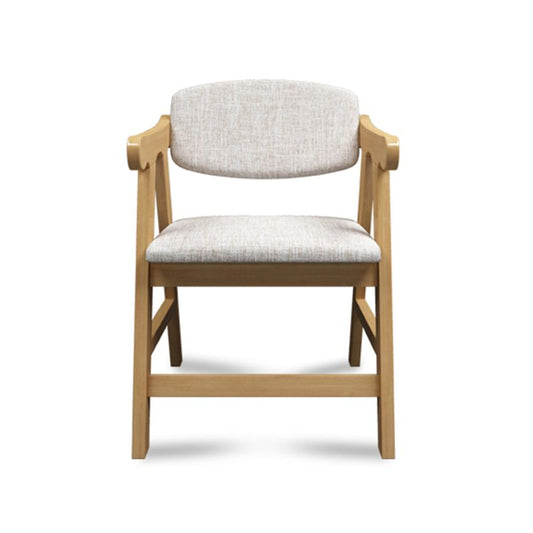 Open Back Dining Arm Chair Upholstered Single Dining Armchair with Wood Legs Clearhalo ' kitchen&dining_furn' 'Dining Chairs' 'Dining Tables & Seating' 'dining_chair' 'furn' 'furn_dining_chair' 'Furniture' 'furniture_dining_chair' 'Kitchen & Dining Furniture' 'kitchen' 1200x1200_99f0b212-a296-4dca-ab4f-eb4f9aa5e7b3