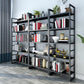 3/4/5-Shelf Iron Etagere Bookshelf Black and White Vertical Bookcase for Living Room Clearhalo 'Bookcases' 'furn' 'furn_bookcases' 'Furniture' 'furniture_bookcases' 'Office Furniture' 1200x1200_99f2865f-bf64-42d8-bb30-8524b29a4750