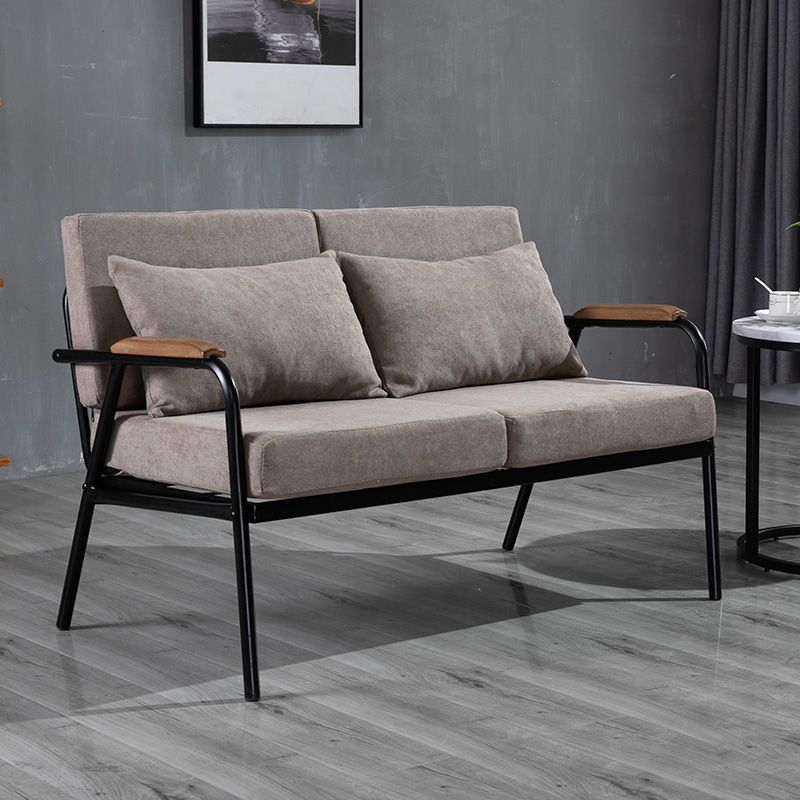 2-Sitzer-Sofa-Quadratarm 29,53 "hoch mit schwarzem Rahmen für Wohnzimmer