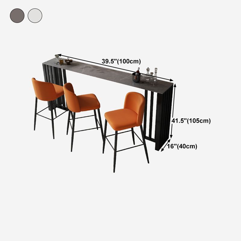 Contemporary Rectangle Bar Table Sintered Stone Dining Table for Kitchen Clearhalo 'Bar Furniture' 'Bar Tables' 'bar_tables' 'furn' 'furn_bar_tables' 'Furniture' 'furniture_bar_tables' 'Kitchen & Dining Furniture' 1200x1200_99f5a6f5-1faa-4887-b7ac-d676772f4e4e