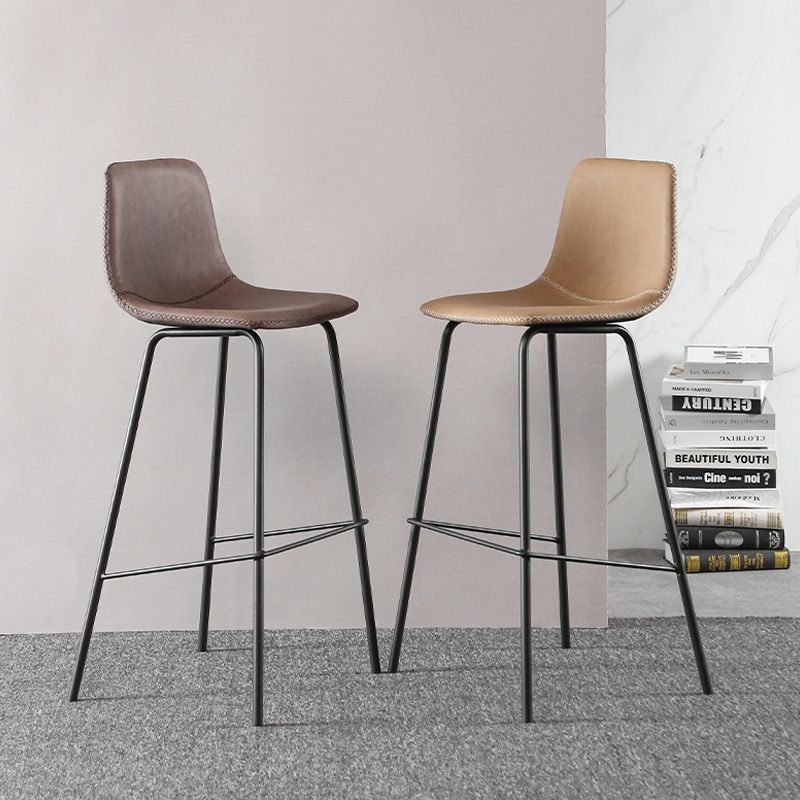 Indoor Faux Leather Bar Stool Modern Bucket Arm-less Low Back Counter Chair Clearhalo 'Bar Furniture' 'Bar Stools' 'bar_stools' 'furn' 'furn_bar_stools' 'furniture_bar_stools' 'Kitchen & Dining Furniture' 'kitchen&dining_furn' 'kitchen' 'kitchen_furn' Furniture' 1200x1200_99f6a72e-8834-4205-b230-d9167300bb77