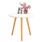 Scandinavian Round Wooden Top Side Table 19.68" Tall 3 Legs End Table