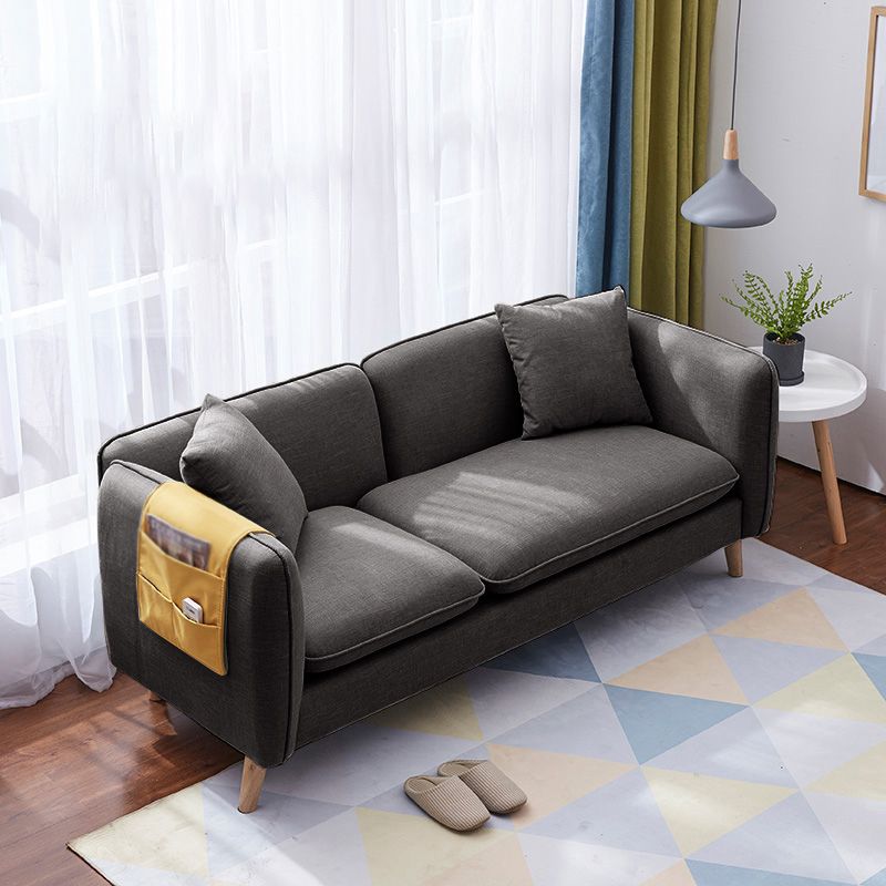 Linen Modern Sofa Square Arm 30"W Cushions Sofa for Living Room Clearhalo 'furn' 'furn_sofas' 'Furniture' 'furniture_sofas' 'kitchen' 'kitchen_sofas' 'Living Room Furniture' 'Sofa' 'sofas' 1200x1200_99f6f018-8e99-47de-9a7b-6631ca9346b5