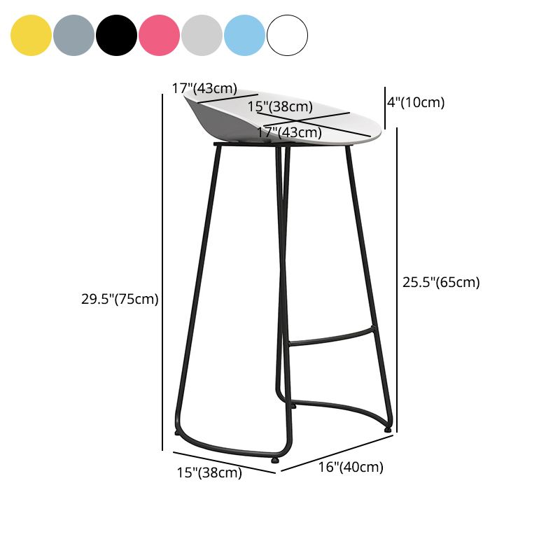 Industrial Style Bar-stool Bucket PP Seat Sled Iron Legs for Kitchen Bar Clearhalo 'Bar Furniture' 'Bar Stools' 'bar_stools' 'furn' 'furn_bar_stools' 'furniture_bar_stools' 'Kitchen & Dining Furniture' 'kitchen&dining_furn' 'kitchen' 'kitchen_furn' Furniture' 1200x1200_99f71e72-11e6-4f5f-a5eb-3a0d94783c8a