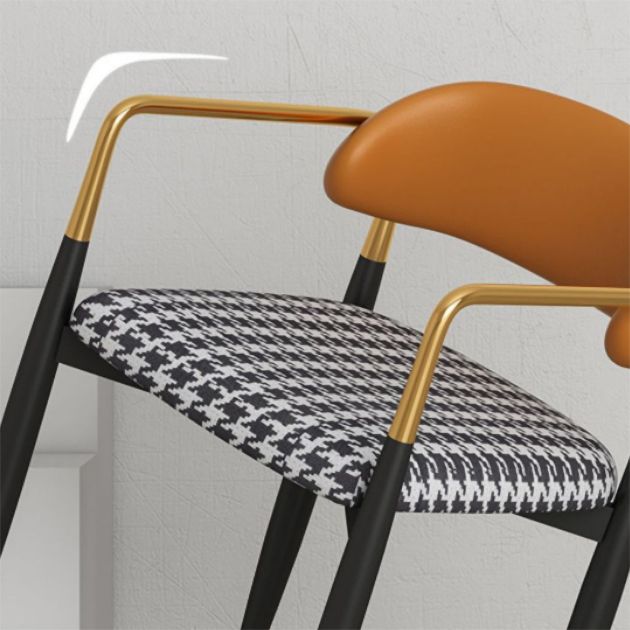 Contemporary Upholstered Home Arm Chair Matte Finish Open Back Dining Chair Clearhalo ' kitchen&dining_furn' 'Dining Chairs' 'Dining Tables & Seating' 'dining_chair' 'furn' 'furn_dining_chair' 'Furniture' 'furniture_dining_chair' 'Kitchen & Dining Furniture' 'kitchen' 1200x1200_99f8940c-6729-4560-a0a3-8d70deca9136