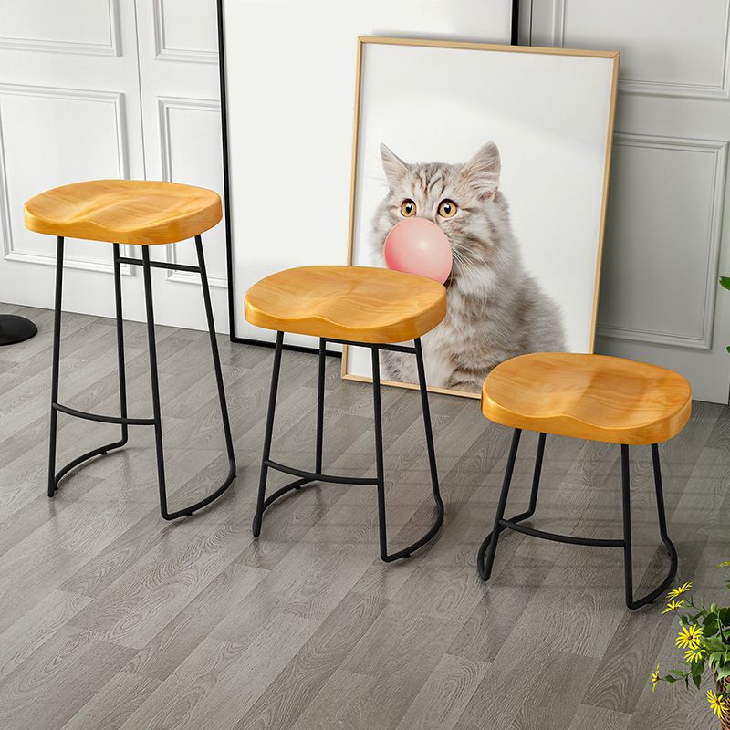 Modern Armless Backless Counter Stool Pine Wood Bar Stool with Pedal for Cafe Clearhalo 'Bar Furniture' 'Bar Stools' 'bar_stools' 'furn' 'furn_bar_stools' 'Furniture' 'Kitchen & Dining Furniture' 1200x1200_99f9cd0b-e133-4e79-8c5a-ce9845f036c6