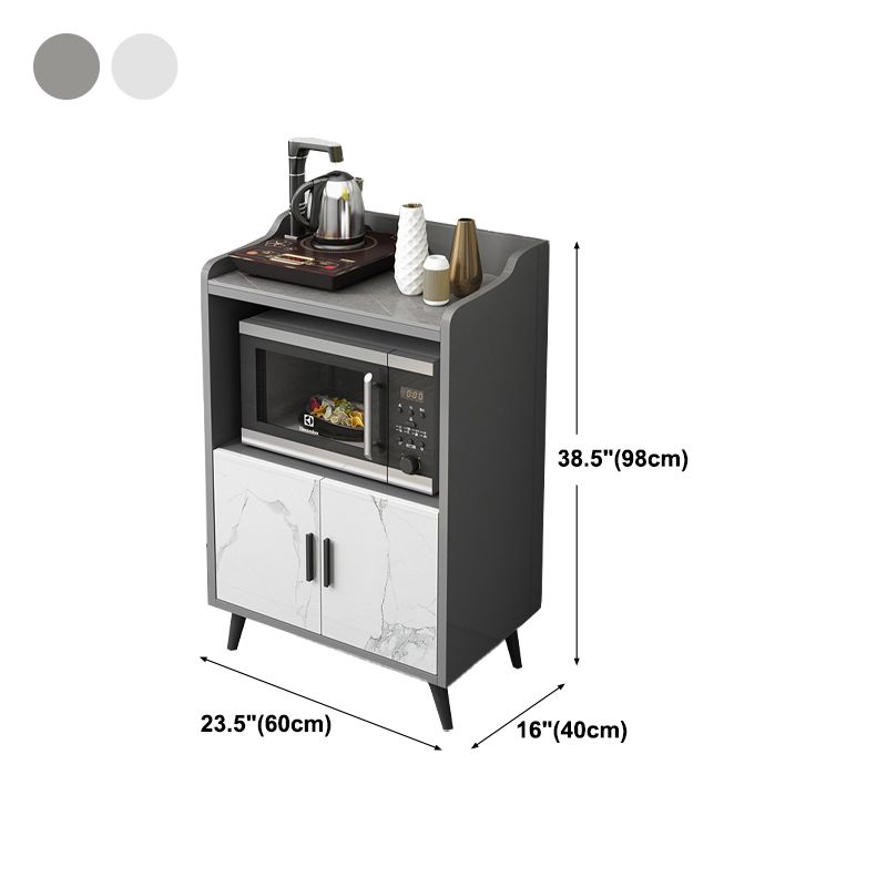 Modern Style Stone Buffet Sideboard Dining Room 38.5"H Buffet Server Clearhalo 'buffet_sideboard' 'Buffets & Sideboards' 'furn' 'furn_buffet_sideboard' 'Furniture' 'Kitchen & Dining Furniture' 1200x1200_99fa182b-a0ba-4ac2-a832-4cb28ce32163