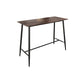 Modern Marble Pub Table with Rectangle Table Top Black Trestle Table - 42" H Clearhalo 'Bar Furniture' 'Bar Tables' 'bar_tables' 'furn' 'furn_bar_tables' 'Furniture' 'furniture_bar_tables' 'Kitchen & Dining Furniture' 1200x1200_99fb7fde-6eec-455b-a1d8-ab64f404c8fe