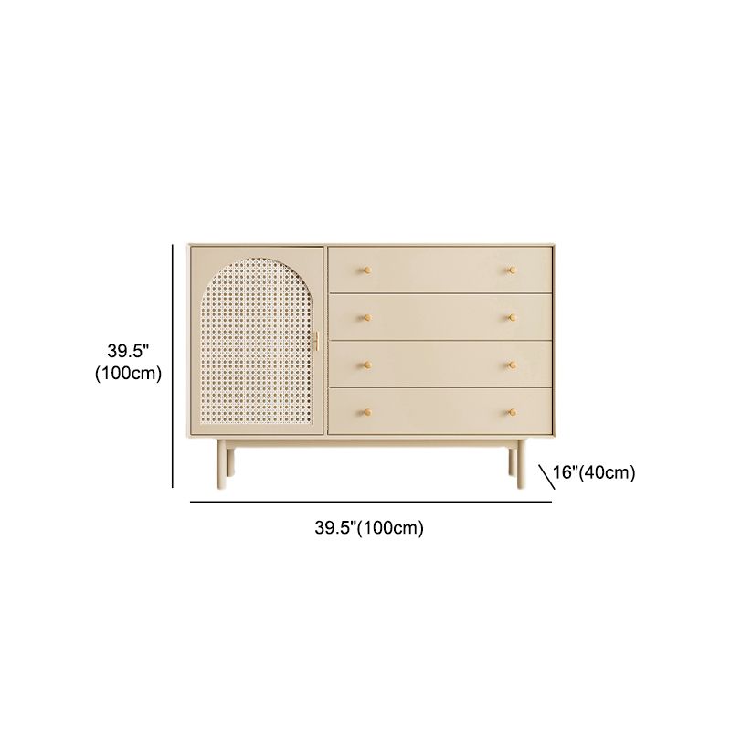 Rattan Living Room Sideboard Cabinet Modern Credenza with Storage and Drawer Clearhalo 'buffet_sideboard' 'Buffets & Sideboards' 'furn' 'furn_buffet_sideboard' 'Furniture' 'furniture_buffet_sideboard' 'Kitchen & Dining Furniture' 1200x1200_99fc5ead-b6c0-4546-890e-c6990c1ff882