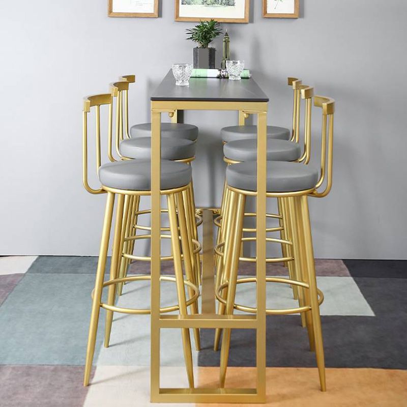 Noordse balktafel Rechthoek Stone Top Bistro Table met pedaal