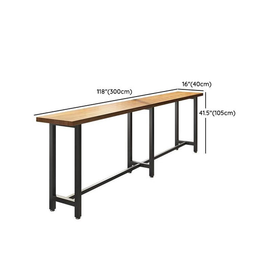 Industrial Style Bar Set 1/7 Pieces Solid Wood Rectangle Pub Dining Set