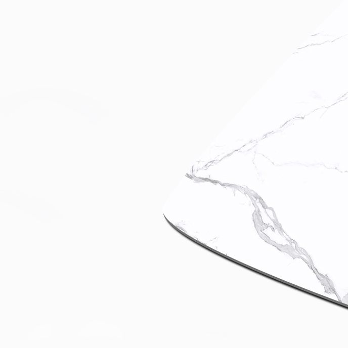 Tavolo da pranzo in pietra bianca tavolo rettangolo industriale tavolo da pranzo con base a slitta