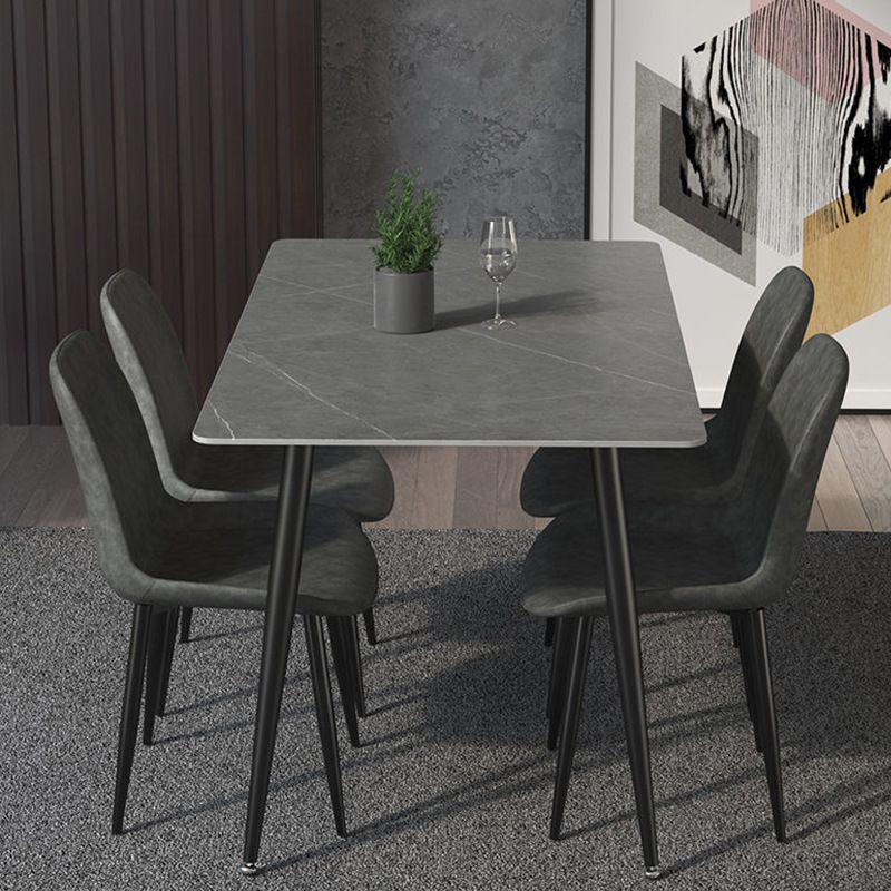 Metal Industrial Rectangle Dining Table Sintered Stone Table with Legs Clearhalo ' dining_table' 'Dining Tables & Seating' 'Dining Tables' 'Furniture' 'furniture_dining_table' 'Kitchen & Dining Furniture' 'kitchen&dining_furn' 'kitchen' 'kitchen_dining_table' 1200x1200_9a000418-334b-4a0a-ba5b-d4d45784ac48