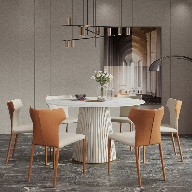 Glam 1/2/3/4/7 Pieces Dining Set Sintered Stone Dining Table Set for Dining Areas Clearhalo 'Dining Room Sets' 'Dining Tables & Seating' 'dining_room_set' 'furn' 'furn_dining_room_set' 'Furniture' 'furniture_dining_room_set' 'Kitchen & Dining Furniture' 1200x1200_9a010a20-c62c-4ca8-beb6-7bf216f475f1