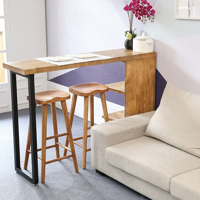 Rectangle Wood Top Counter Table 42-inch Height Industrial Bar Table Clearhalo 'Bar Furniture' 'Bar Tables' 'bar_tables' 'furn' 'furn_bar_tables' 'Furniture' 'furniture_bar_tables' 'Kitchen & Dining Furniture' 1200x1200_9a01d339-c0aa-4533-a96d-2ab0288a0cfc