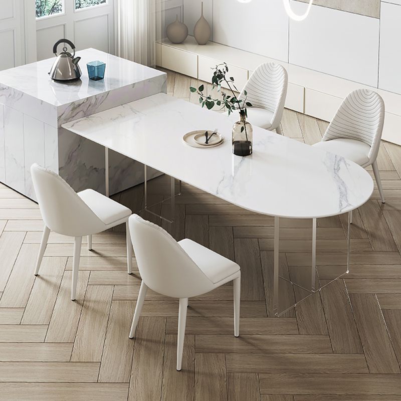 Modern 1/2/3/4/5 Pieces Dining Set Rectangle Acrylic Dining Table Set Clearhalo 'Dining Room Sets' 'Dining Tables & Seating' 'dining_room_set' 'furn' 'furn_dining_room_set' 'Furniture' 'furniture_dining_room_set' 'Kitchen & Dining Furniture' 'kitchen&dining_furn' 'kitchen' 1200x1200_9a01f0f0-6b02-4f41-81a9-2322197dfb03