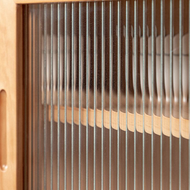 Servidor de estilo de madera sólida de color marrón servidor de estilo moderno, 33.46 "W x 15.75" D x 40.16 "H