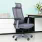Poltrona contemporanea con supporto lombare grigio con sedia da ufficio con ruote