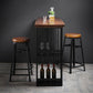 Indoor Glam Pub Set Natural 1/2/3 Pieces Wood and Metal Pub Table Set with Storage Clearhalo 'Bar Furniture' 'furn' 'furn_home_bar_bar_sets' 'Furniture' 'Home Bars & Bar Sets' 'home_bar_bar_sets' 'Kitchen & Dining Furniture' 1200x1200_9a02bec0-23bf-4d7b-9f06-fbb8afbd602f
