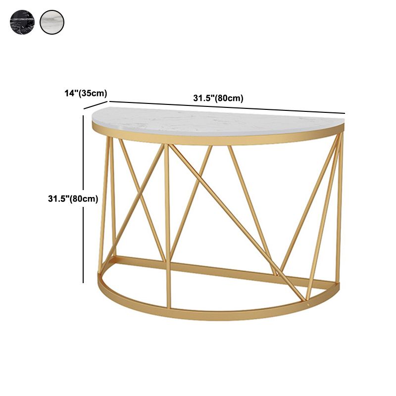 Tavolo di divano console in marmo contemporaneo tavolo da ferro mezzano per la sala