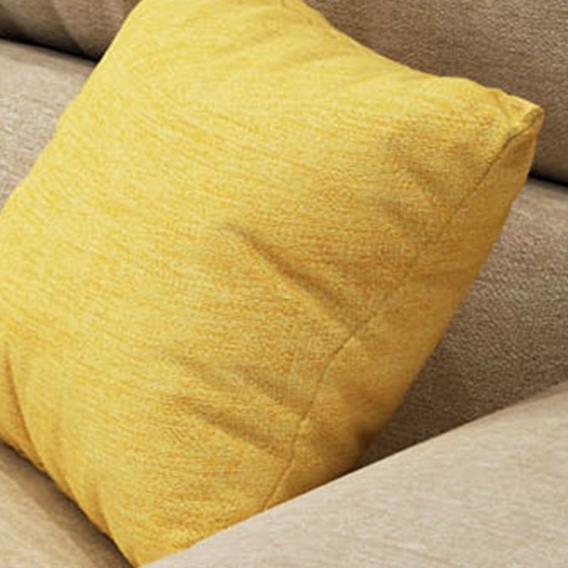 L-Shape Pillowed Back Cushions Sectional Faux Leather/Cottom Blend Sofa and Chaise Clearhalo 'furn' 'furn_sectionals' 'Furniture' 'furniture_sectionals' 'Living Room Furniture' 'Sectionals' 1200x1200_9a0474a8-1a19-4341-8415-dace782b3962