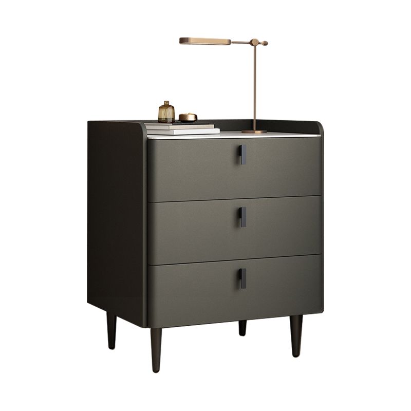 Table de nuit à table de nuit contemporaine avec 3 tiroirs