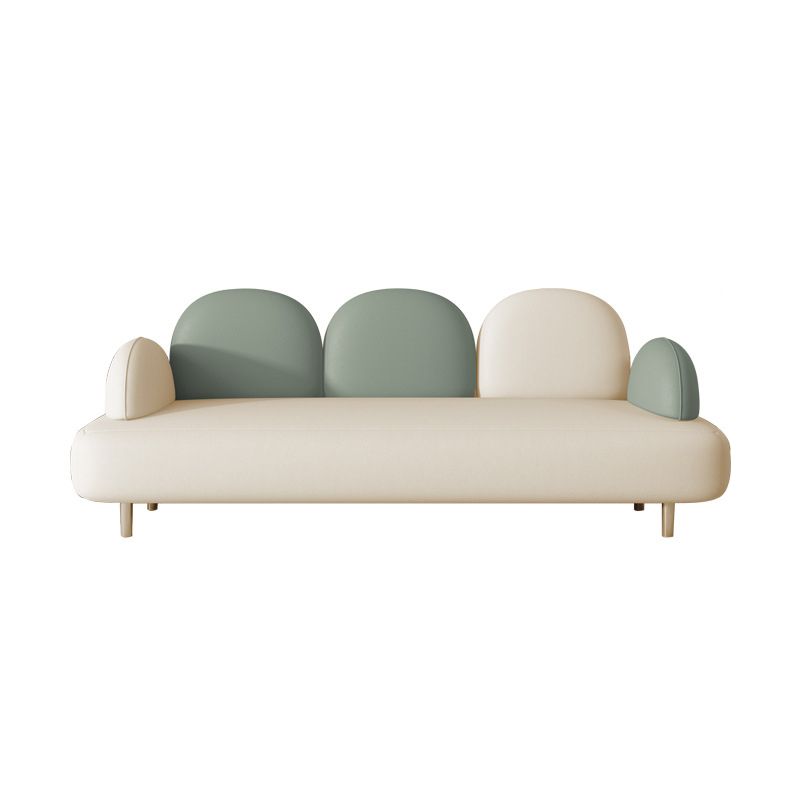 Macaroon Modern Recessed Arm Sofa 3 Seater Curved Sofa for Living Room Clearhalo 'Furniture' 'furniture_sofas' 'kitchen' 'kitchen_sofas' 'Living Room Furniture' 'Sofa' 'sofas' 1200x1200_9a06ccdf-2507-441a-9f22-e9d2662d3e58