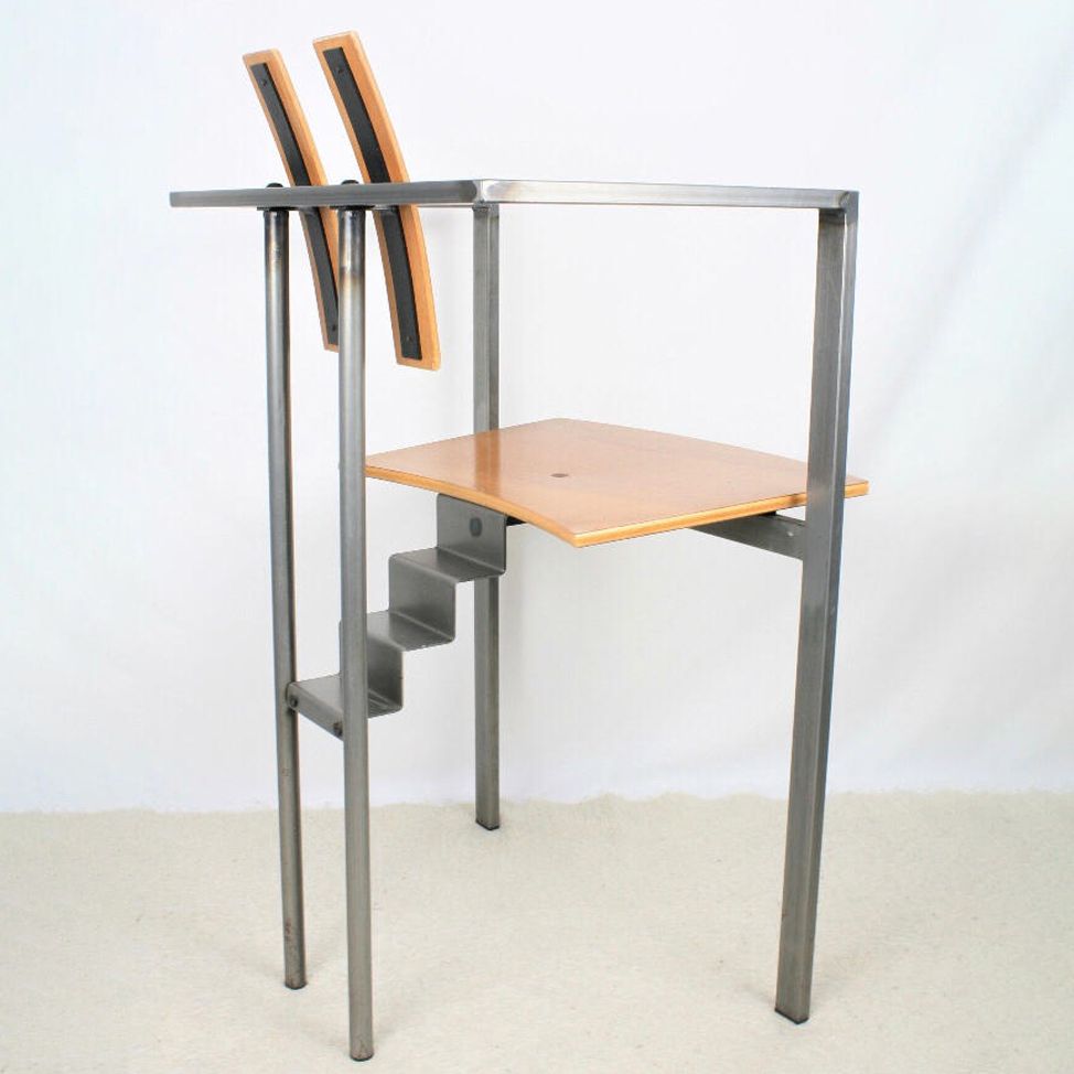 Esszimmerstühle im Designerstil Lowrücken Armstuhl mit Edelstahlbeinen