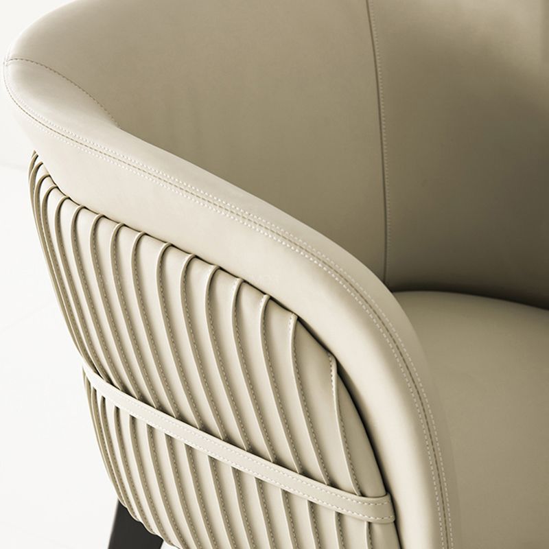 パーソンズアームチェア革製の木製ベースダイニングチェアダイニングルーム