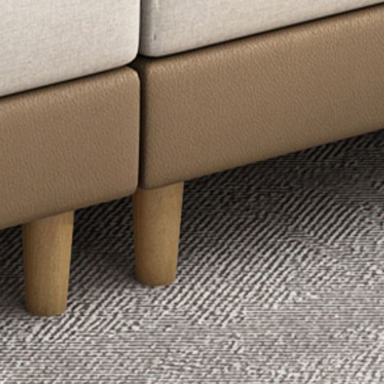 Canapés sectionnels en tissu en bois massif sectionnel pour le salon