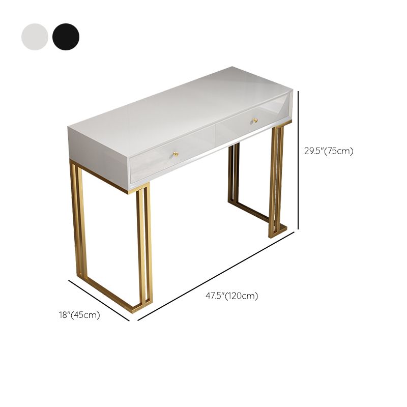 Two pezzi lussuoso set di vanità in legno set nero/bianco con sgabello