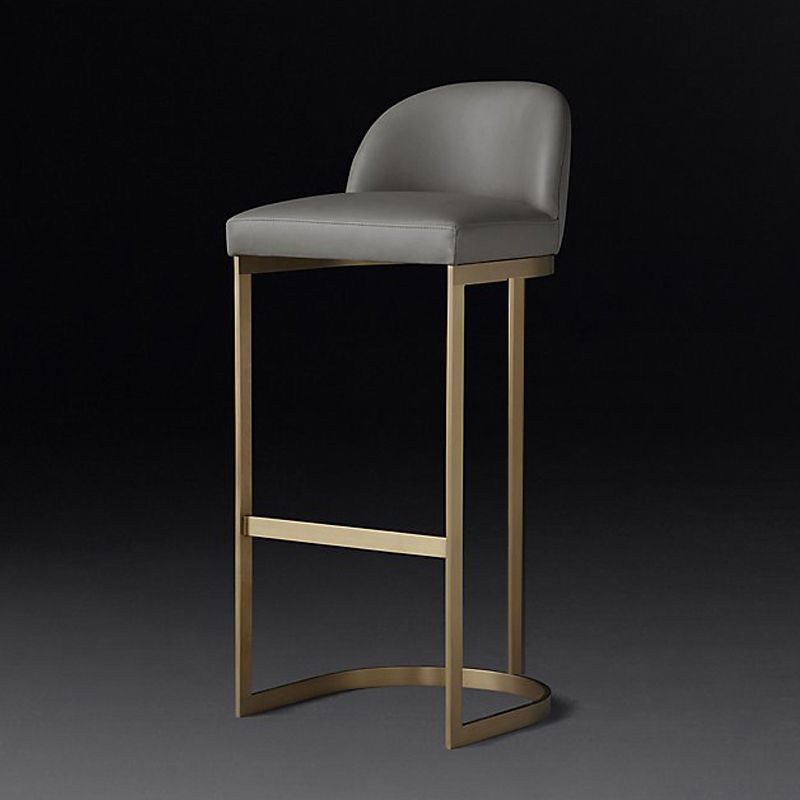 Glam Faux Leather Bar Stool Footrest Counter-height Stool for Dining Room Clearhalo 'Bar Furniture' 'Bar Stools' 'bar_stools' 'furn' 'furn_bar_stools' 'Furniture' 'Kitchen & Dining Furniture' 1200x1200_9a0b11e9-92c7-411b-8c0c-91a114ca0e43