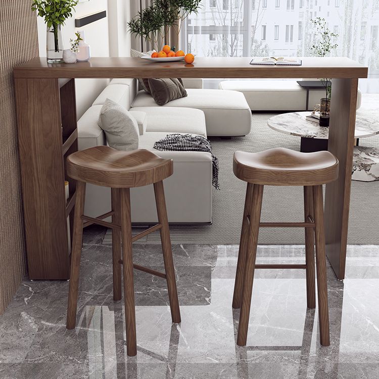 Modern Rectangle Bar Table Set 1/3 Pcs Solid Wood Bar Table and Stools Clearhalo 'Bar Furniture' 'furn' 'furn_home_bar_bar_sets' 'Furniture' 'Home Bars & Bar Sets' 'home_bar_bar_sets' 'Kitchen & Dining Furniture' 1200x1200_9a0b509b-c8c8-4546-b7d6-d7e3d5244888