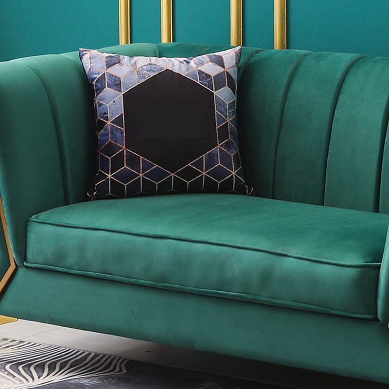 29.5"H Velvet/ Faux Leather Sewn Pillow Back Tuxedo Arm Sofa for Living Room Clearhalo 'Furniture' 'furniture_sofas' 'Living Room Furniture' 'Sofa' 'sofas' 1200x1200_9a0c599b-25fd-4f73-93af-4fc3be4ffeea