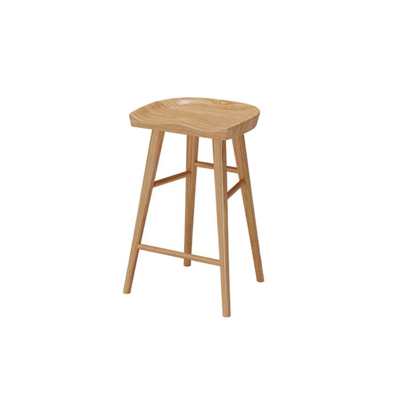 Solid Wood Counter Stool Industrial Backless Bar Stool with Footrest Clearhalo 'Bar Furniture' 'Bar Stools' 'bar_stools' 'furn' 'furn_bar_stools' 'Furniture' 'Kitchen & Dining Furniture' 1200x1200_9a0c6fd3-56a1-4814-9588-616ffab28e2c