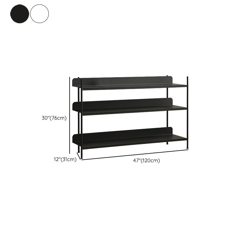 Industrial Etagere Bookshelf Metal Shelves Included Open Back Bookcase