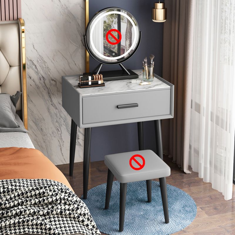 Vanité de maquillage à table en ardoise moderne de 29,5 "Hauteur pour chambre à coucher