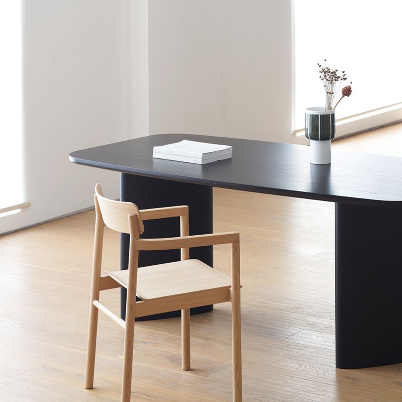 Rectangle Pine Wood Dining Table for Restaurant Modern Table with Double Pedestal Base Clearhalo ' dining_table' 'Dining Tables & Seating' 'Dining Tables' 'furn' 'furn_dining_table' 'Furniture' 'furniture_dining_table' 'Kitchen & Dining Furniture' 'kitchen&dining_furn' 'kitchen' 'kitchen_dining_table' 1200x1200_9a144169-c861-4242-b7cb-060709a3528c
